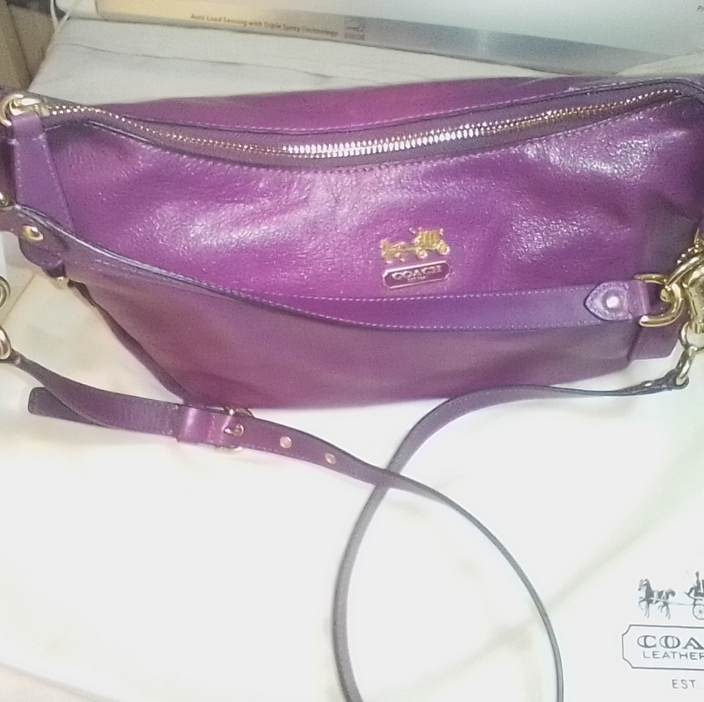 NWT Classy,RARE,Plum Coach purse.